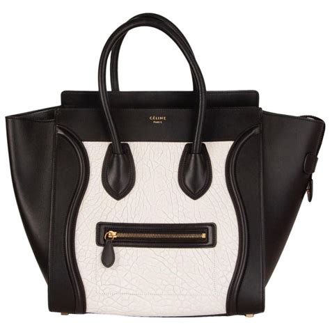 celine black suede bag|Celine bag black white.